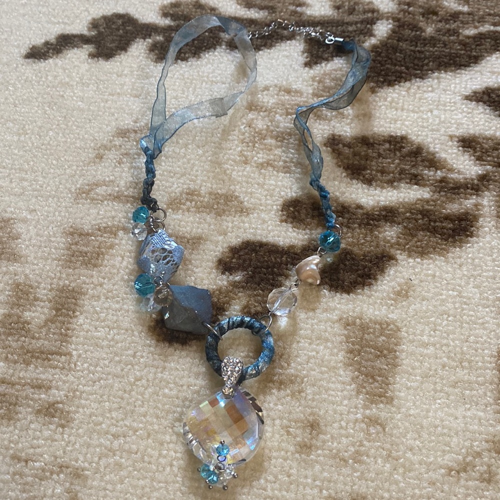 Vintage Crystal and Stone Necklace
